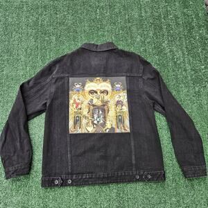 Michael Jackson Dangerous Jacket Size XL Black Denim 91 Cotton On King Of Pop